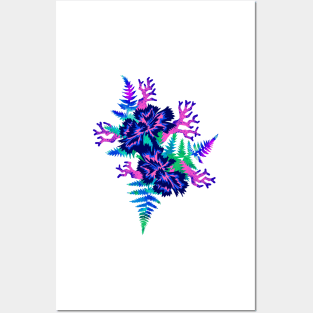 Coral Carnation - Dark blue/purple Posters and Art